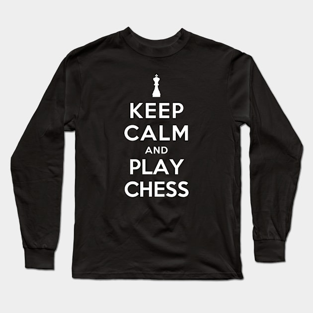 Keep Calm and Play Chess Long Sleeve T-Shirt by YiannisTees